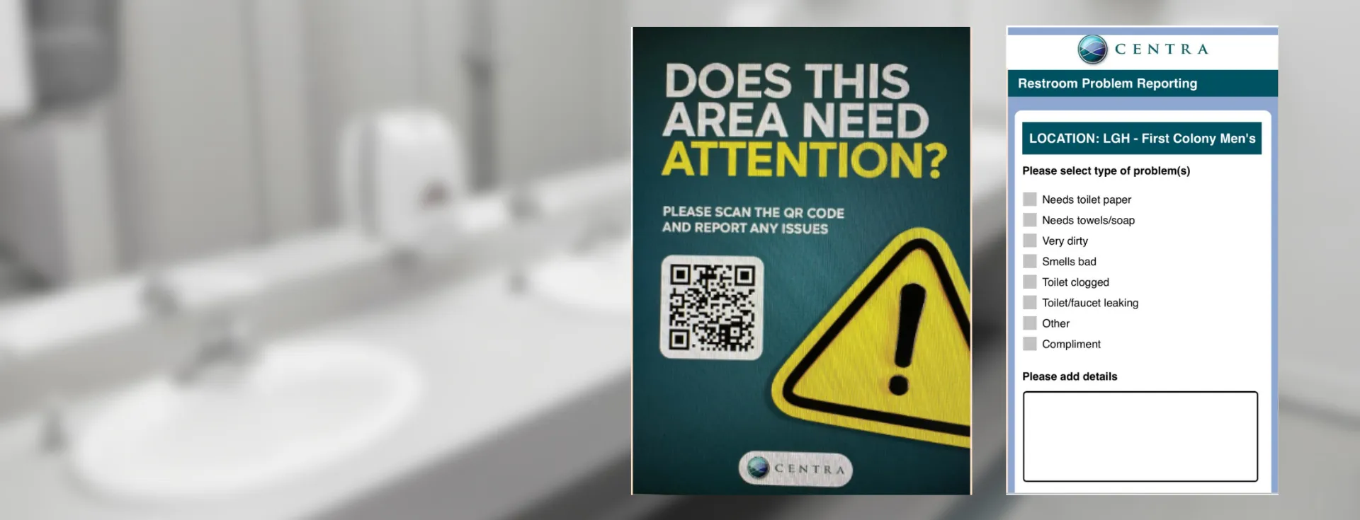 restroom problem reporting